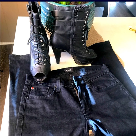 Joe jeans midrise skinny . Size 26. And  Kelsi Dagger boots 7.5.  Fit great. - Picture 1 of 5